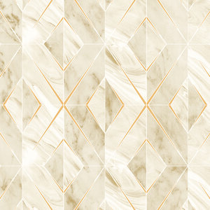 วอลเปเปอร์เกาหลีหน้ากว้างลายหินอ่อนกราฟฟิค สีน้ำตาลทอง