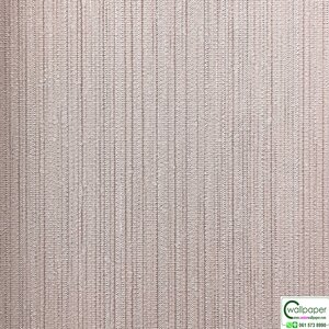 วอลเปเปอร์สีครีมชมพู ริ้วสีน้ำตาลเงา No.AW40-59