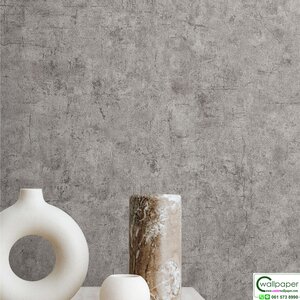 วอลเปเปอร์ห้องนั่งเล่นลายปูนเปลือยคอนกรีต สีเทาเข้ม No.10294-8