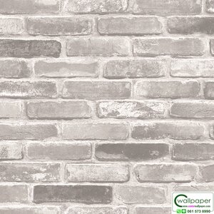 วอลเปเปอร์ลายอิฐ สีเทา NO.AW60-92