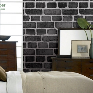 วอลเปเปอร์ลายอิฐดำ