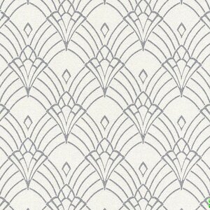 วอลเปเปอร์ลายโมเดิร์นกราฟฟิค เส้นสีเงินพื้นหลังสีขาว