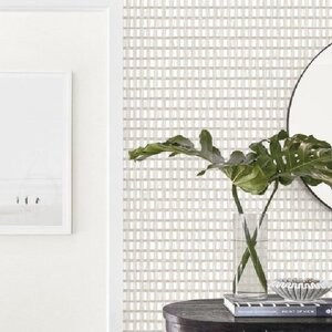 วอลเปเปอร์ลายไม้ทอสาน โทนสีเทา