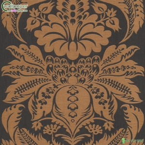 วอลเปเปอร์ลายหลุยส์ใบไม้สีเหลือง