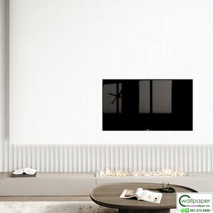 วอลเปเปอร์ ลายเส้นสีเงิน พื้นสีเทาอ่อนอมขาว No.52504-1