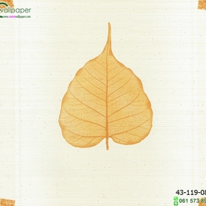 วอลเปเปอร์ติดผนังลายไทย ลายใบโพธิ์พื้นขาว