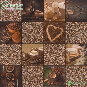 วอลเปเปอร์วินเทจ อาร์ต ลายกาแฟ