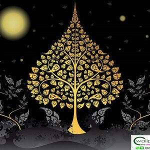 วอลเปเปอร์ลายต้นโพธิ์ THAI-395