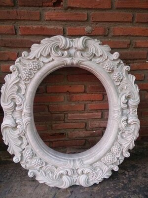 กรอบรูปวงกลม ลายผักกาด