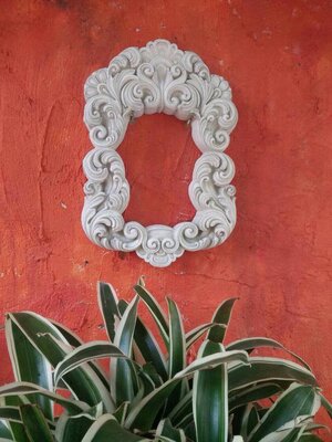 กรอบรูปหกเหลี่ยม ลายผักกาด2