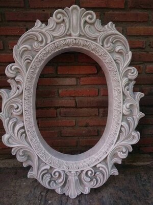 กรอบรูปวงรี ลายผักกาด