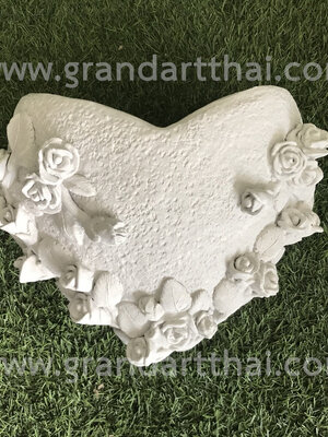 กระถางแขวนหัวใจติดกุหลาบ