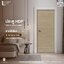 HDF DOOR รุ่น LOMINA ลายไม้เรียบหน้ากว้างเล็ก สี ARIZONA OAK